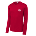 everything smallmouth deep red small logo uv long sleeve tee front