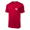 everything smallmouth deep red small logo uv tee front