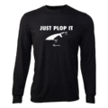 everything-smallmouth-long-sleeve-just-plop-it-tee-black-front